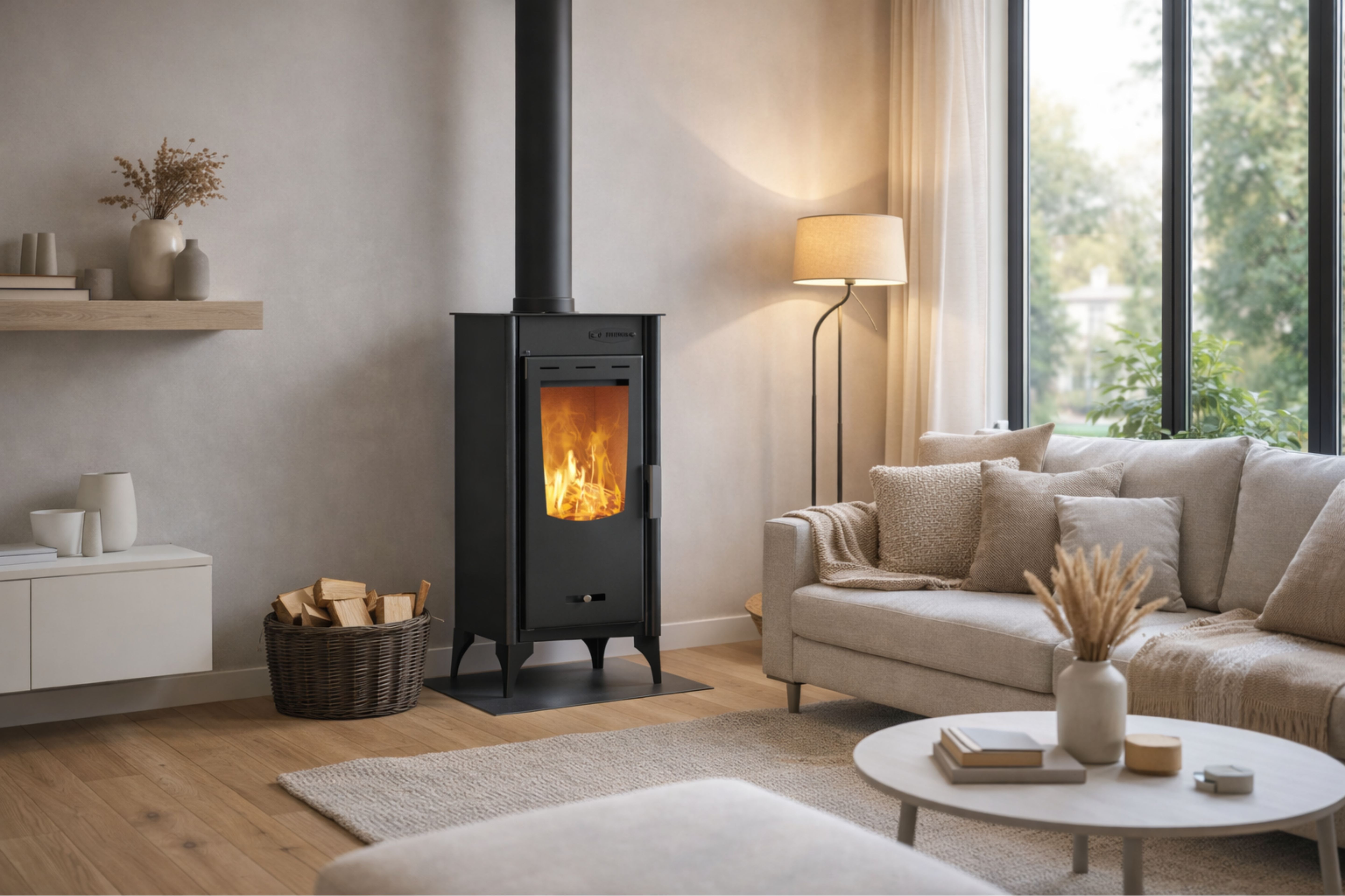 Kominek opalany drewnem